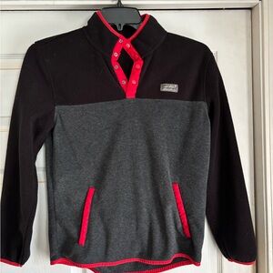 Boys Youth Eddie Bauer Fleece 1/4 Button up Size L